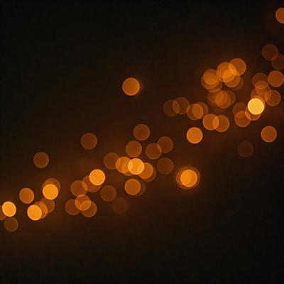 The primary subject of the image is a row of bright, glowing lights. The lights are arranged in a line, creating a visually striking scene. The setting appears to be a dark background, which contrasts with the bright lights, emphasizing their intensity. The visual style of the image is a combination of a photo and digital art, as the lights are depicted in a way that resembles a painting or drawing. The colors and mood of the image are predominantly warm and inviting, with the glowing